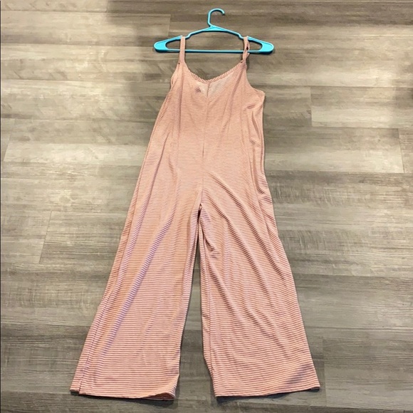 Pink striped cotton jumpsuit - Picture 3 of 3